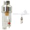 2-Way Air Hose Splitter Manifold - 1/8" BSP Fittings; 2 Male Air Outlets and 1 Female Air Inlet